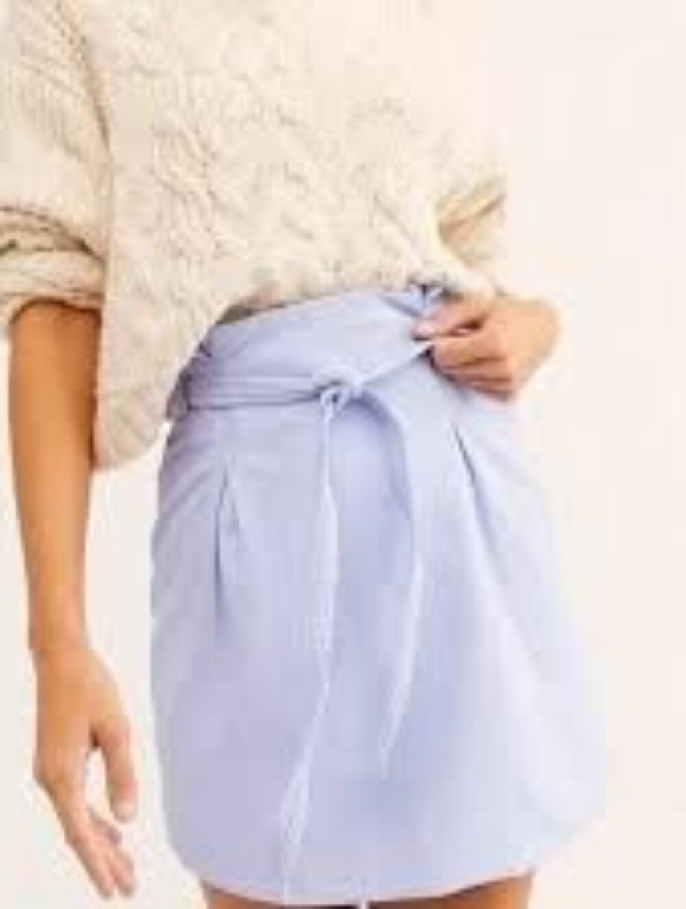 NWT Free People Payton Faux Leather Mini Skirt Lavender Purple 6